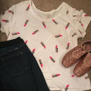 Lane Bryant Lipstick Cotton T-shirt